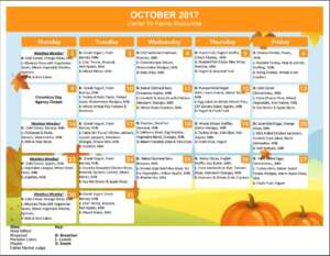 2017 October Menu